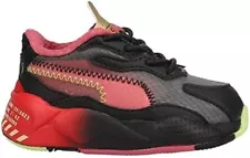 Puma RS-X3 Sonic Color 2 374320-01 Junior Kids Black & Red Athletic Shoes C1456