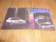 1988 1989 Dodge Dynasty Diplomat Sales Brochure - Vintage - Two for One