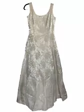 Vintage Jessica McClintock Gunne Sax Formal Dress Damask Long Sz 9/10 Wedding