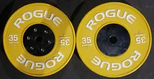 Rogue Fitness Competition Olympic IWF Standard 35 Lb Pair of Bumper Plates VG+