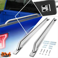 For 99-16 Ford F250/F350 81" 82 " Truck Bed Chrome 74.5"L Tubular Side Rail Bars