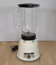 Vintage Oster Model 235 Cream & Black 2 Speed Beehive Blender, Works