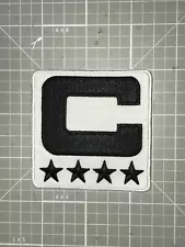 LAS VEGAS RAIDERS BLACK & WHITE COLOR RUSH CAPTAINS JERSEY PATCH 2-3/4X2-3/4" ð¥