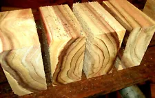 FOUR (4) BALD CYPRESS BOWL BLANKS LATHE TURNING LUMBER WOOD 6" X 6" X 3"