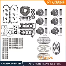 Engine Piston Rings+Gasket+Bearing Set 14-20 For Jaguar Land Rover 3.0L V6 AJ126