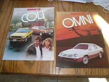 1979 Dodge Colt & Omni Sales Brochure - Vintage Two for One Price