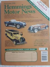 Hemmings Motor News mag Dec 1998 NEW Cobra 36 Packard 54 TBird, 39 park bus RARE