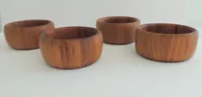 4 Vintage Teak Wood Bowls The Cellar For R H Macys Malaysia Chunky Thick