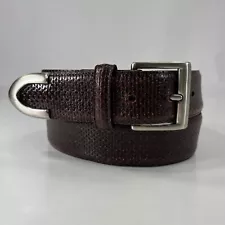 FootJoy Brown Embossed Genuine Leather Golf Belt - Men's Size 32