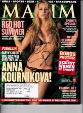 Anna Kournikova autographed signed 2004 Maxim magazine sexy bikini cover JSA COA