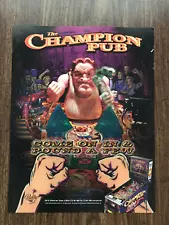 Champion Pub Pinball Machine Sales Flyer by Bally ( NEW Uncirculated )