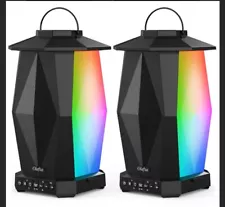 Olafus Outdoor Speakers Bluetooth 2 Pack, 50W True Wireless Stereo Lantern