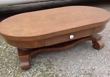 Mid Century Oval Oak Veneer Coffee Table (CT-51)