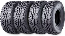 Full Set ATV Tires 24x9-10 & 24x11-10 for 05-16 Kawasaki Mule 610 4x4