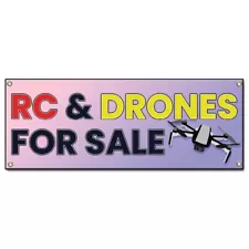 RC & Drones For Sale Banner Concession Stand Food Truck Single Sided