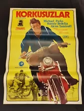 Then Came Bronson Original Vintage TV Movie Serie Poster Turkish 1969 Motorcycle