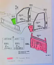 1982-1983 TOYOTA HILUX PICK UP TRUCK RIGHT SIDE KICK PANAL "MOJAVE PKG" TRIM NEW (For: 1983 Toyota Pickup)