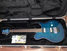 2019 Ernie Ball Music Man Axis Balboa Blue Flame Top w/OHSC