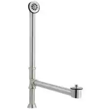 Mirabelle Brushed Nickel cast iron clawfoot Tub Drain Kit Overflow bathtub