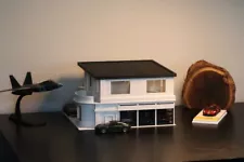 1:64 Scale Modern Mansion Diorama House for Hot Wheels & Mini GT, Car Display