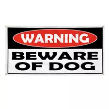 Vinyl Banner Multiple Sizes Warning Beware of Dog Business Petting Zoos Outdoor