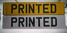 pair 2d printed, tinted number plates. NOT FOR ROAD USE