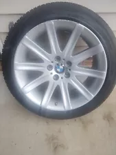 19" Wheel Rim And Tire 10 Spoke Silver 95 Style OEM BMW