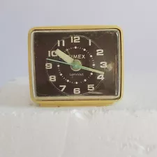 Timex Alarm Clock Tabletop Luminous Dial Glow in the Dark Electric 70s Vintage