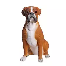 Sitting Boxer Dog Statue