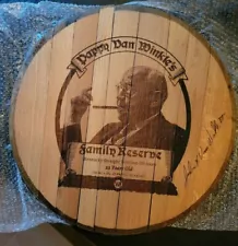 Authentic SIGNED LIMITED used 23 YEAR PAPPY VAN WINKLE BOURBON BARREL HEAD wCOA