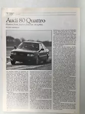 MISC2027 Vintage Article Short Take 1989 ? Audi 80 Quattro Jul 1988 3 page