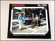 1978 Honda XL-350 XL350 Motorcycle Bike Vintage Sales Brochure Folder