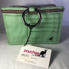 Pouchee Mint Green Purse Insert Credit Card Holder & Purse Organizer