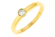 Solitaire Diamond Engagement Ring 9ct Gold High Quality Diamond Size M/6 SALE!