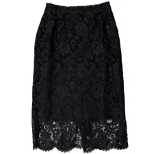 Bill Burns Black Lace Pencil Women Skirt Size 8 Waist 28"