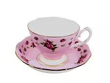 Vintage Royal Albert New Country Rose Pink Teacup and Saucer