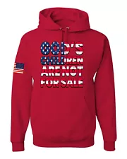 Gods Children Are Not For Sale American Flag Letters Men Women Hooded Sweatshirt