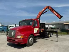 Volvo VNL641 6.7 Ton Knuckle Boom Crane Truck Boom Flatbed Detroit 18spd bidadoo