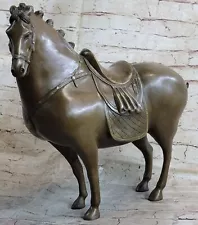 Handcrafted Extra Large Chines Tang Horse Bronze Masterpiece Figurine Figure Art