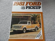 1981 Ford Truck F-100 F-150 F-250 Sales Brochure