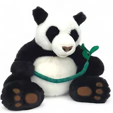 FAO SCHWARZ Jumbo Panda Plush Stuffed Animal With Bamboo Branch 15" H X 15" W