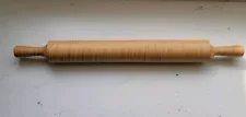 Wooden Rolling Pin Hand Turned Tiger Maple Wood 16"