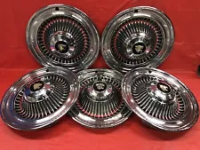 Vintage set of 5 1964 Buick 15" hubcaps Wildcat