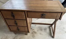 New ListingVINTAGE OAK DESK WITH DRAWERS, GOOD CONDITION - SEE PICTURES -LOCAL PICK UP ONLY