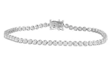 Unique Moments 1 CTTW Lab Grown Diamond Sterling Silver Tennis Bracelet