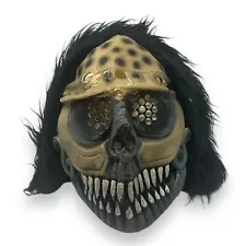 Vintage Fun World Halloween Mask Mad Max Style Rubber / Latex Scary Black Hair