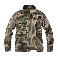 Spring Casual Jacket Men's 100% Cotton Camouflage Jacket Workwear American Coats