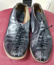 Vintage hyde Leather bowling shoes black Size 9 1/2 Estate Sale Find