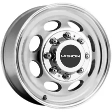 Vision 181 Hauler Dually Front 19.5x6.75 8x6.5" Machined Wheel Rim 19" Inch