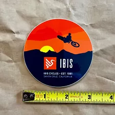 Ibis bikes MTB sticker decal, 3" round, NEW